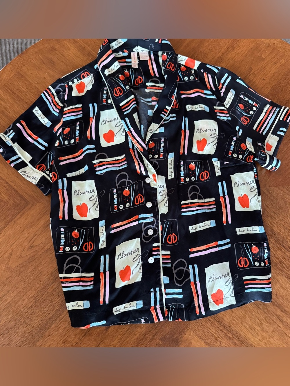 Anthropologie graphic blouse